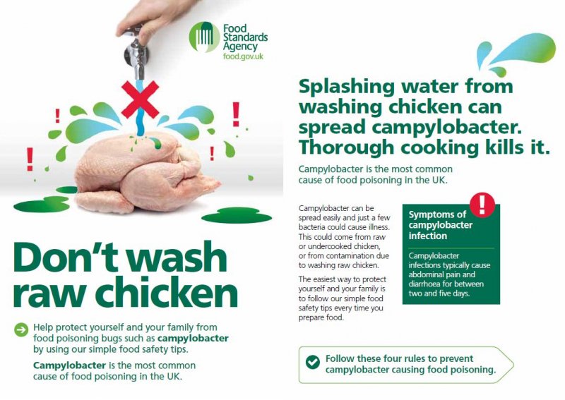Public urged to stop washing raw chicken HSC Public Health Agency